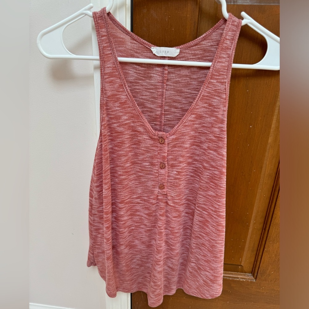 Lush  salmon, color, scoop, neck, tank top
